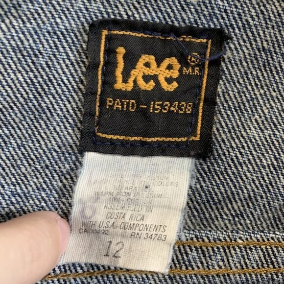 Vintage Lee Riders Stone Wash Trucker Denim Jacket VTG Size 12 MODERN SZ Small - Picture 9 of 11
